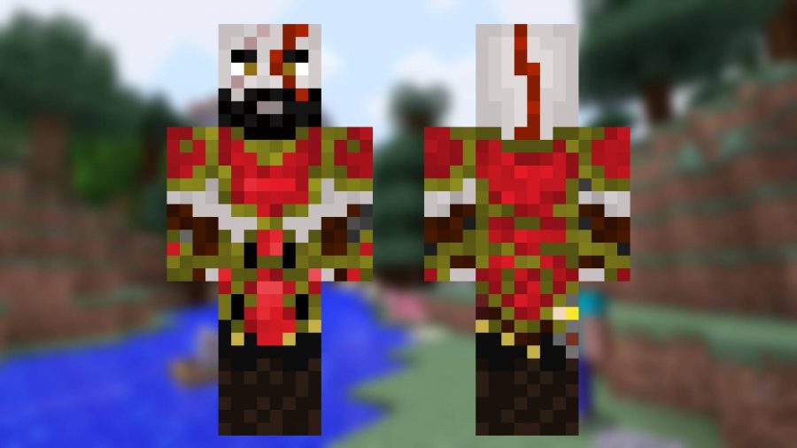 Skórki Minecrfat: Kratos z God of War są widoczne w stylu Minecraft