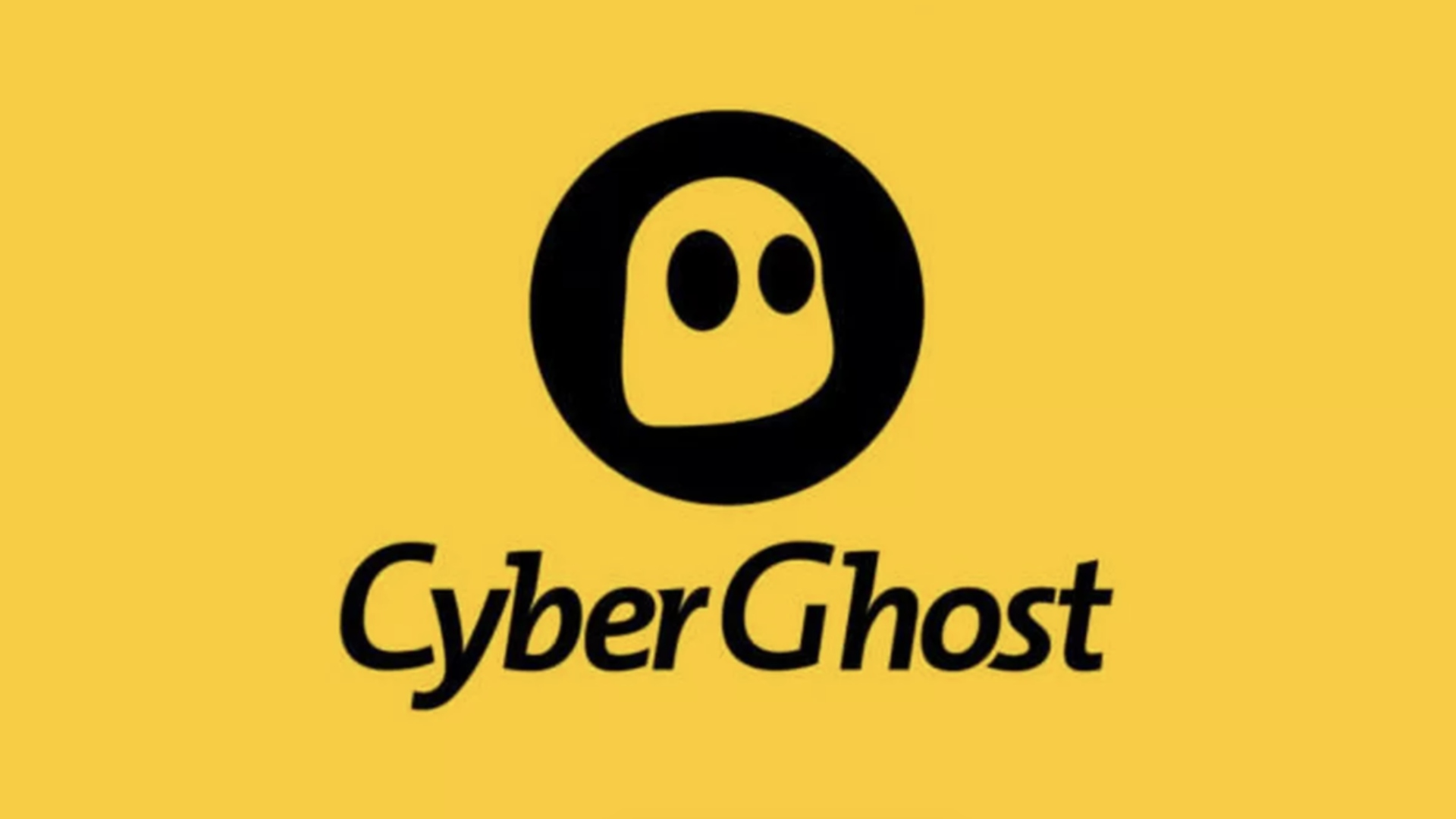 Najlepsze aplikacje VPN — Cyberghost.  Jej logo jest żółte i przedstawia ducha.