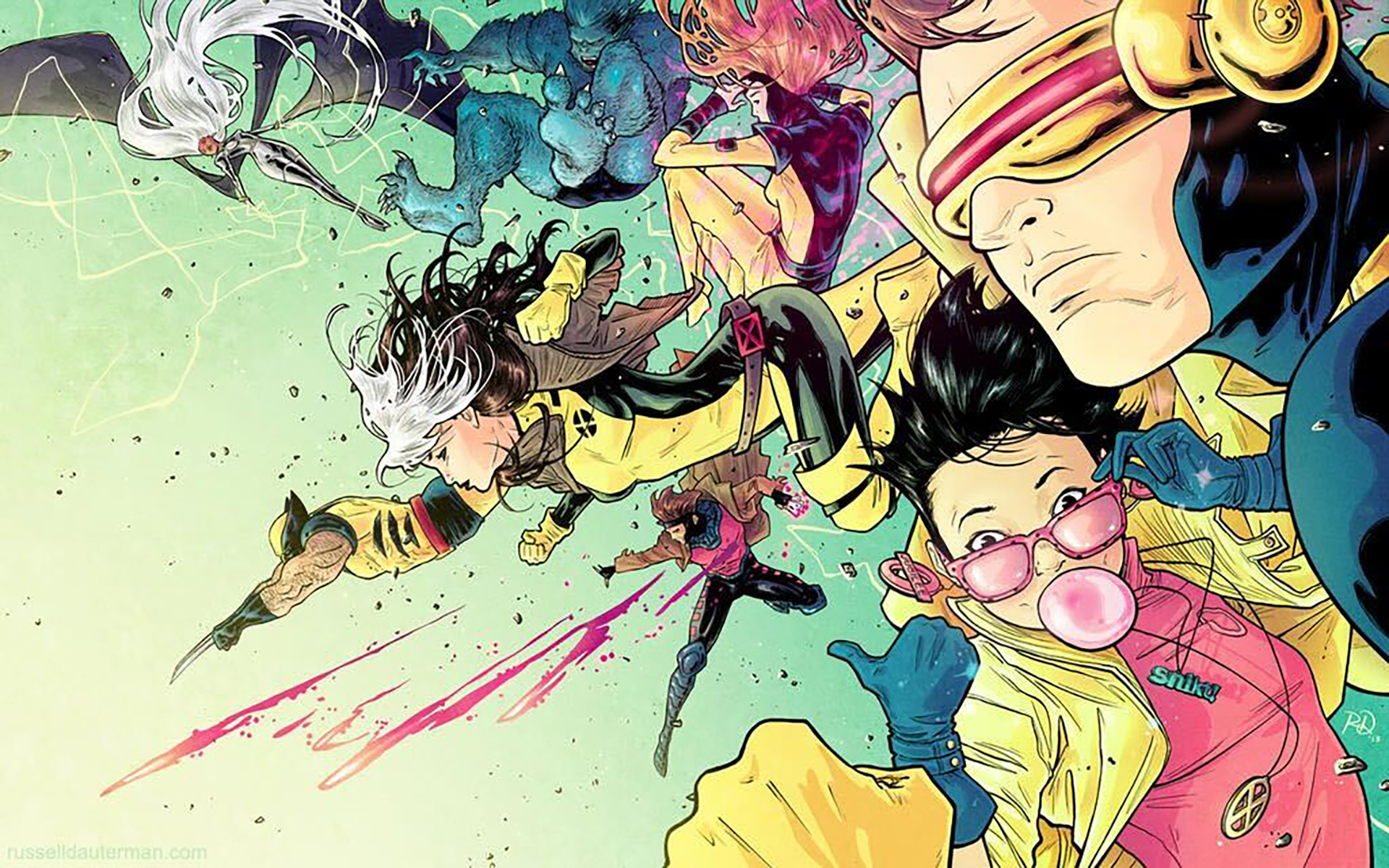 Grafika fanowska X-Men autorstwa Russella Dautermana